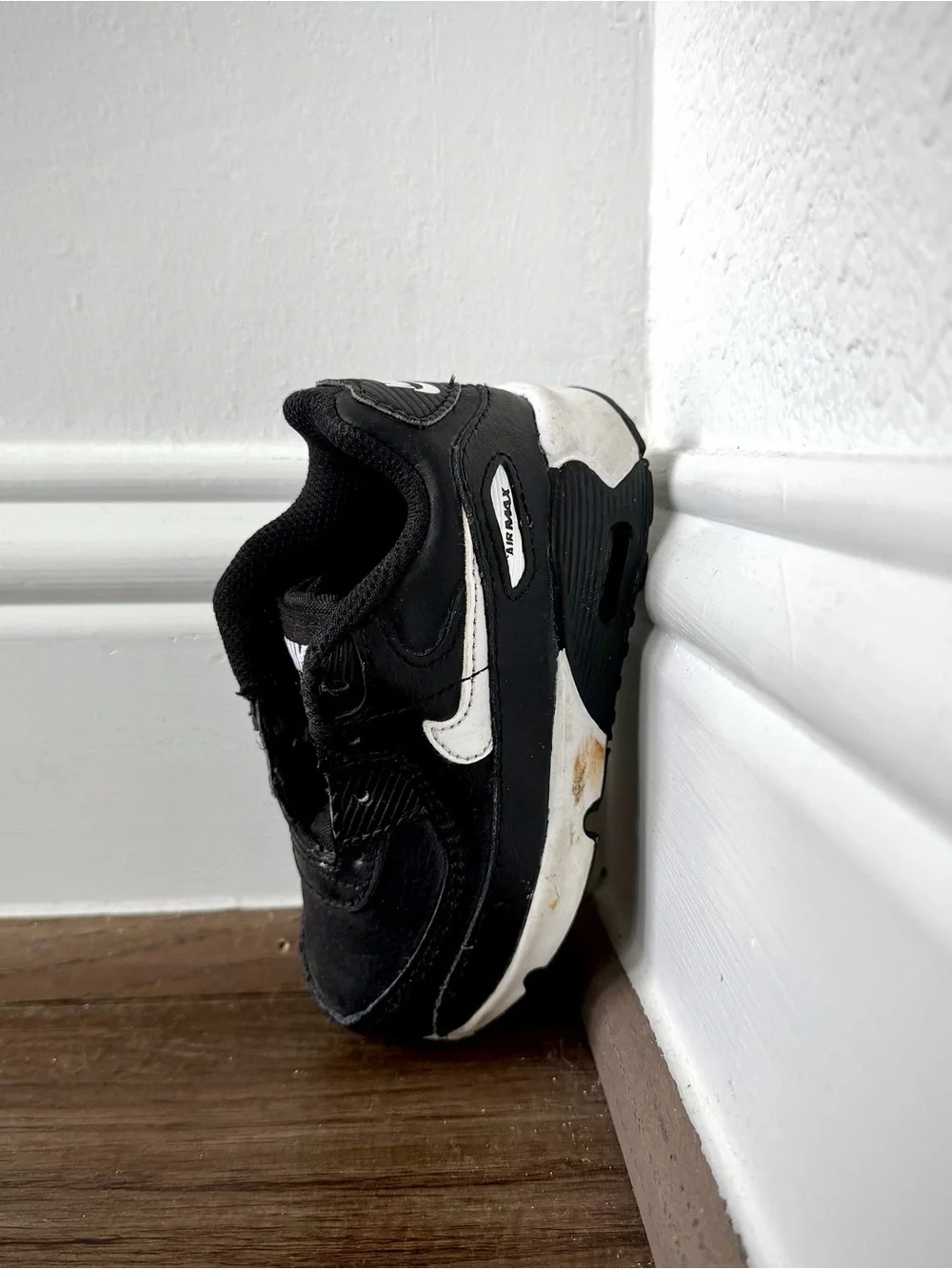 Nike Air Max 90 LTR TD Black White 6C CD6868-010 No Laces